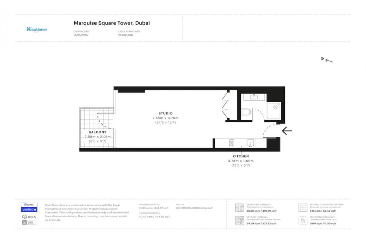 Marquise Square Tower, Business Bay - Bright Studio Dubaj Zewnętrze zdjęcie